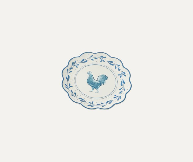Maison Bleue side plate rooster blue and white