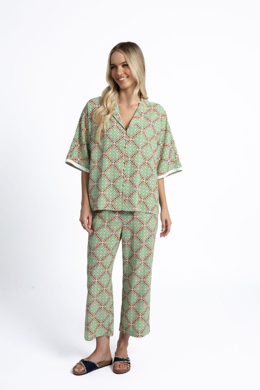 Marrakesh Pant styled with Marrakesh Shirt for a set look