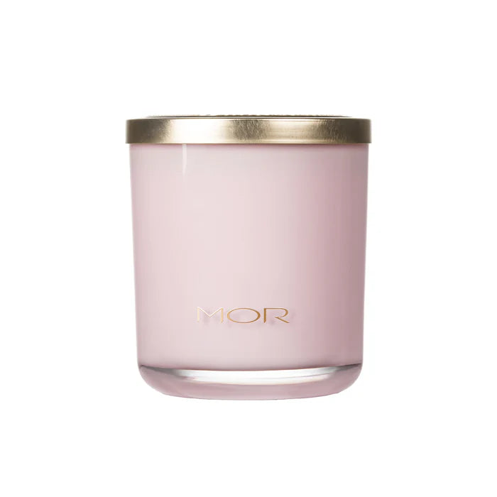 mor marshmallow deluxe soy candle english rose snow musk