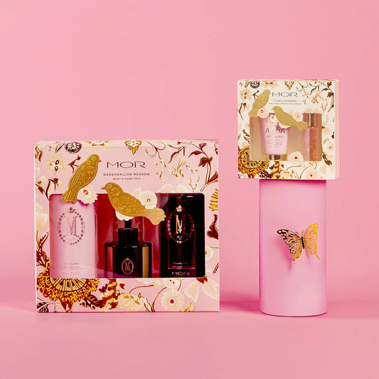 Marshmallow Muse Hand & Body Wash and Milk with Reed Diffuser gift set