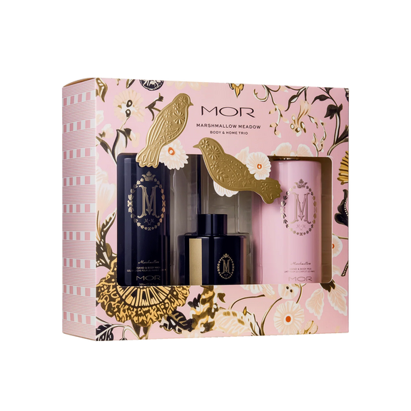 Australian-made Marshmallow Meadow gift set for bath, body and home fragrance