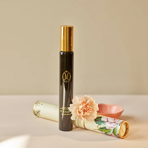 mor marshmallow scented room spray black glass bottle