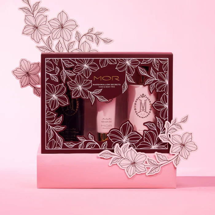 mor marshmallow body wash milk hand cream set