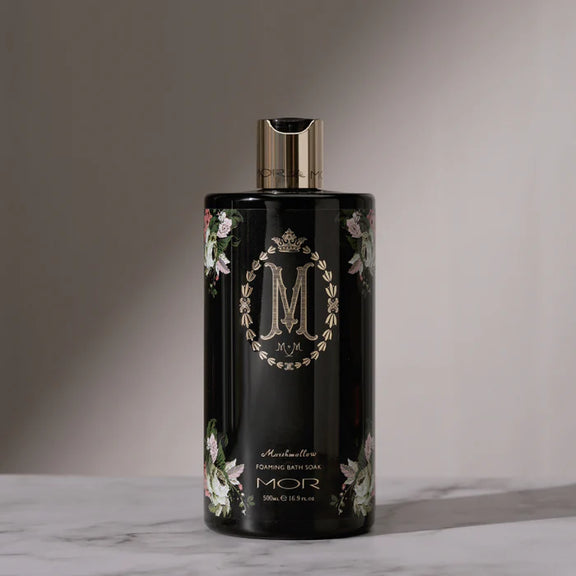mor marshmallow bubble bath with almond and macadamia oil
