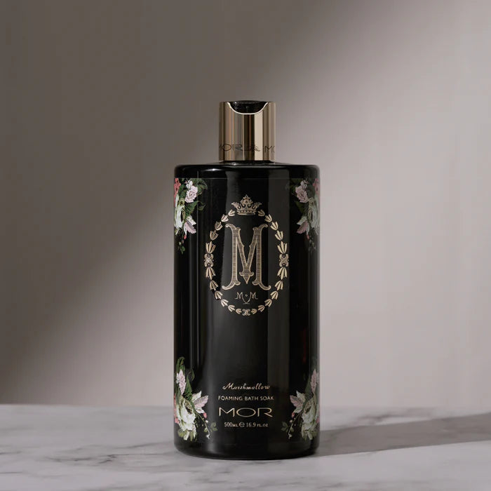 mor marshmallow bubble bath with almond and macadamia oil