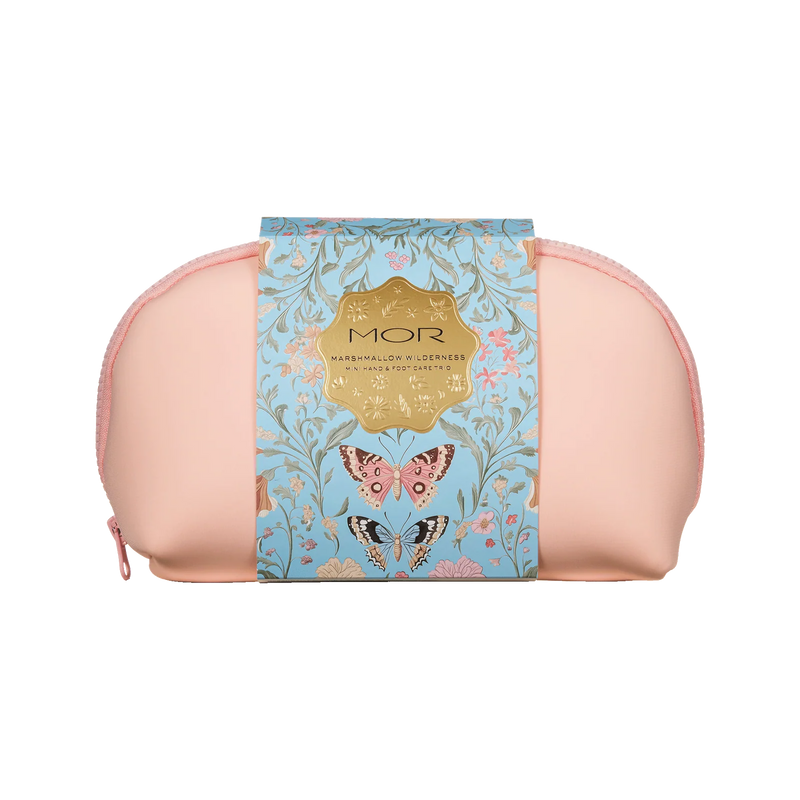 Travel-sized Marshmallow hand and foot care Christmas gift set