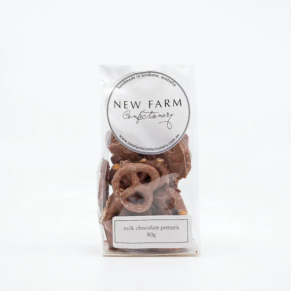 Sweet and salty milk chocolate pretzels crunchy snack treat