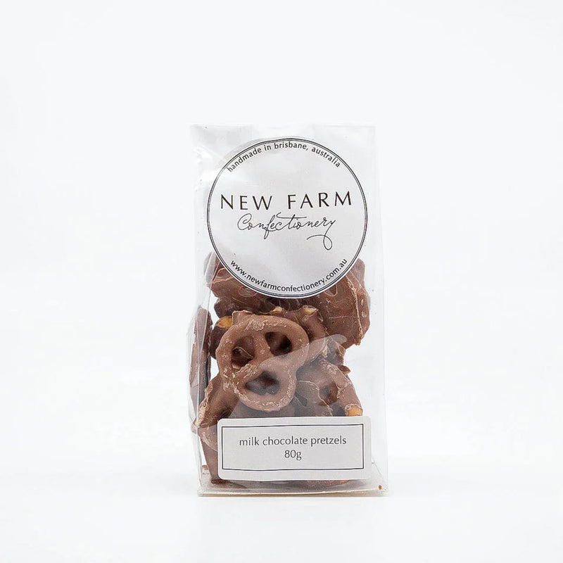 Sweet and salty milk chocolate pretzels crunchy snack treat