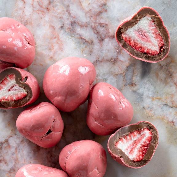 Queensland grown strawberries coated in milk chocolate