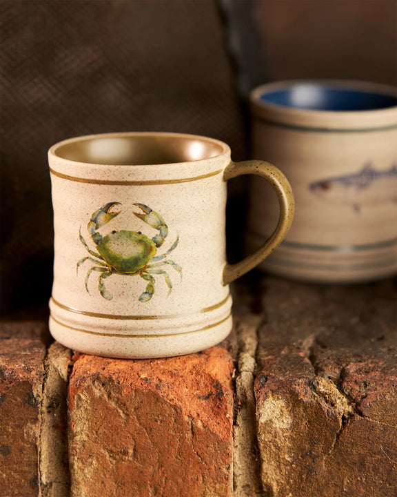 280ml stoneware mug featuring Australian Mud Crab illustration