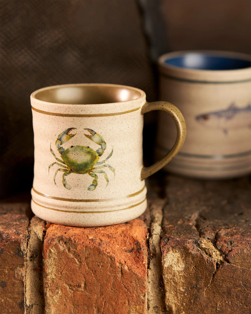 280ml stoneware mug featuring Australian Mud Crab illustration