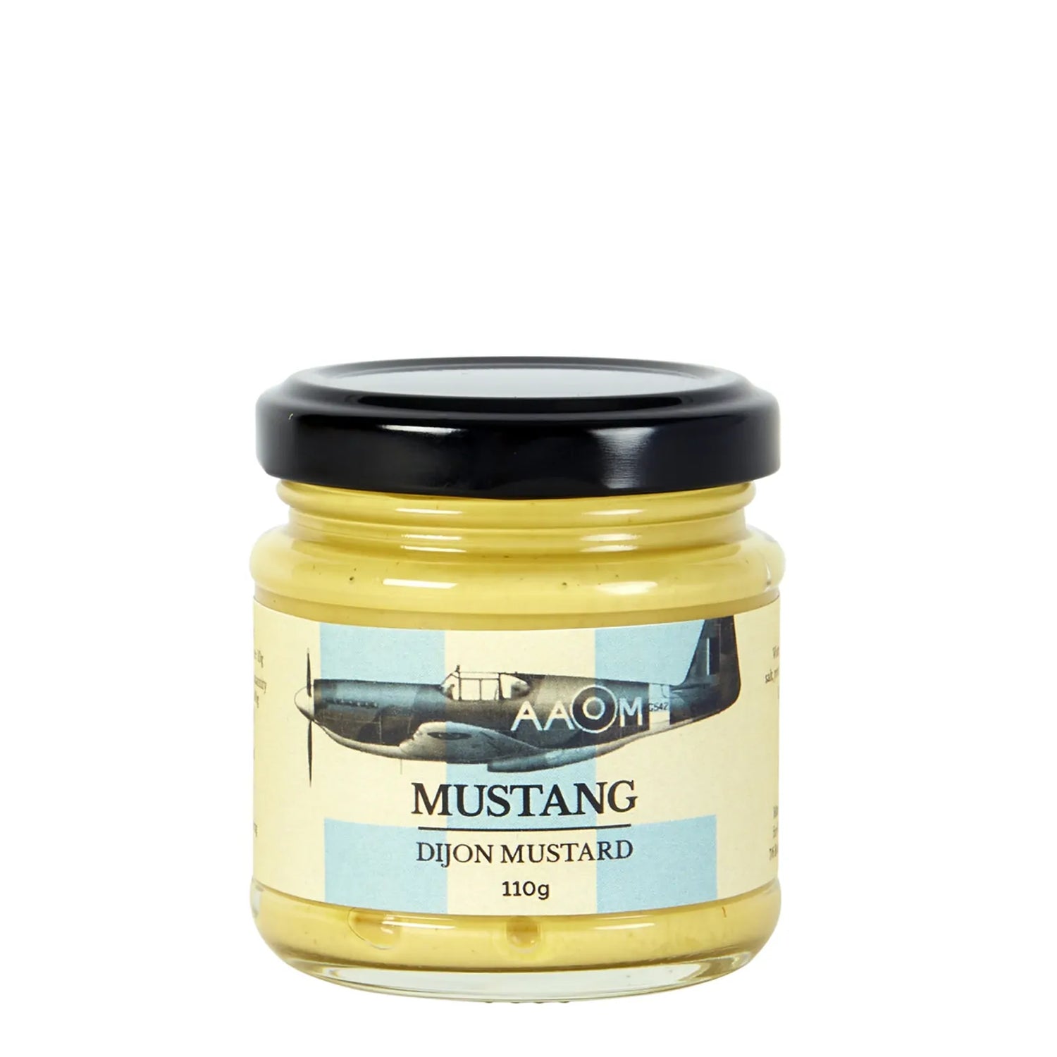 Smooth French Dijon mustard in a 110g jar by The Regimental Condiment Company.