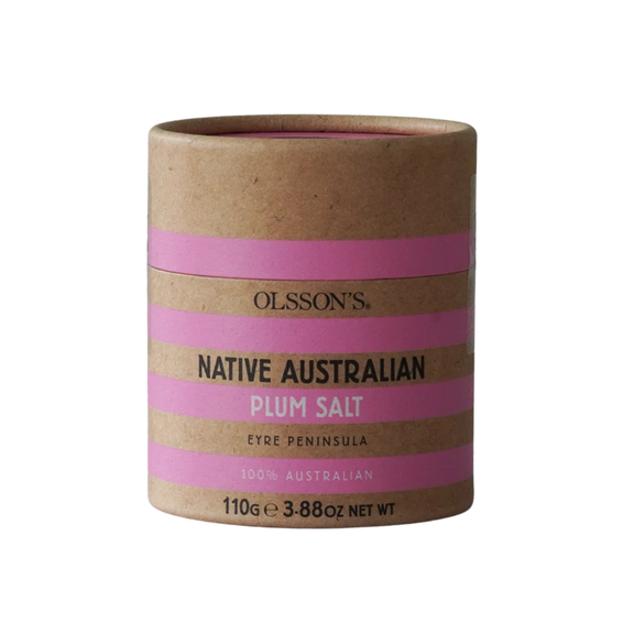 Native Australian Plum Salt in 110 g kraft canister by Olsson’s