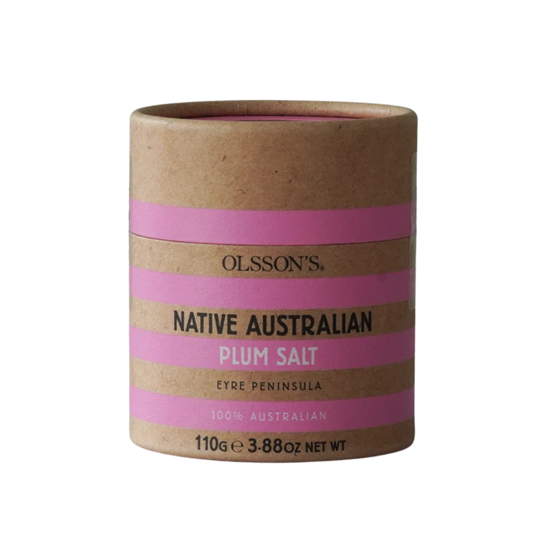 Native Australian Plum Salt in 110 g kraft canister by Olsson’s
