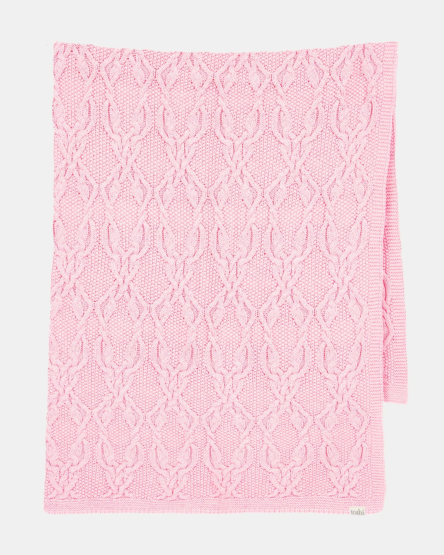 toshi organic blanket misty rose baby cotton knit

baby girl organic cotton blanket pink cable knit