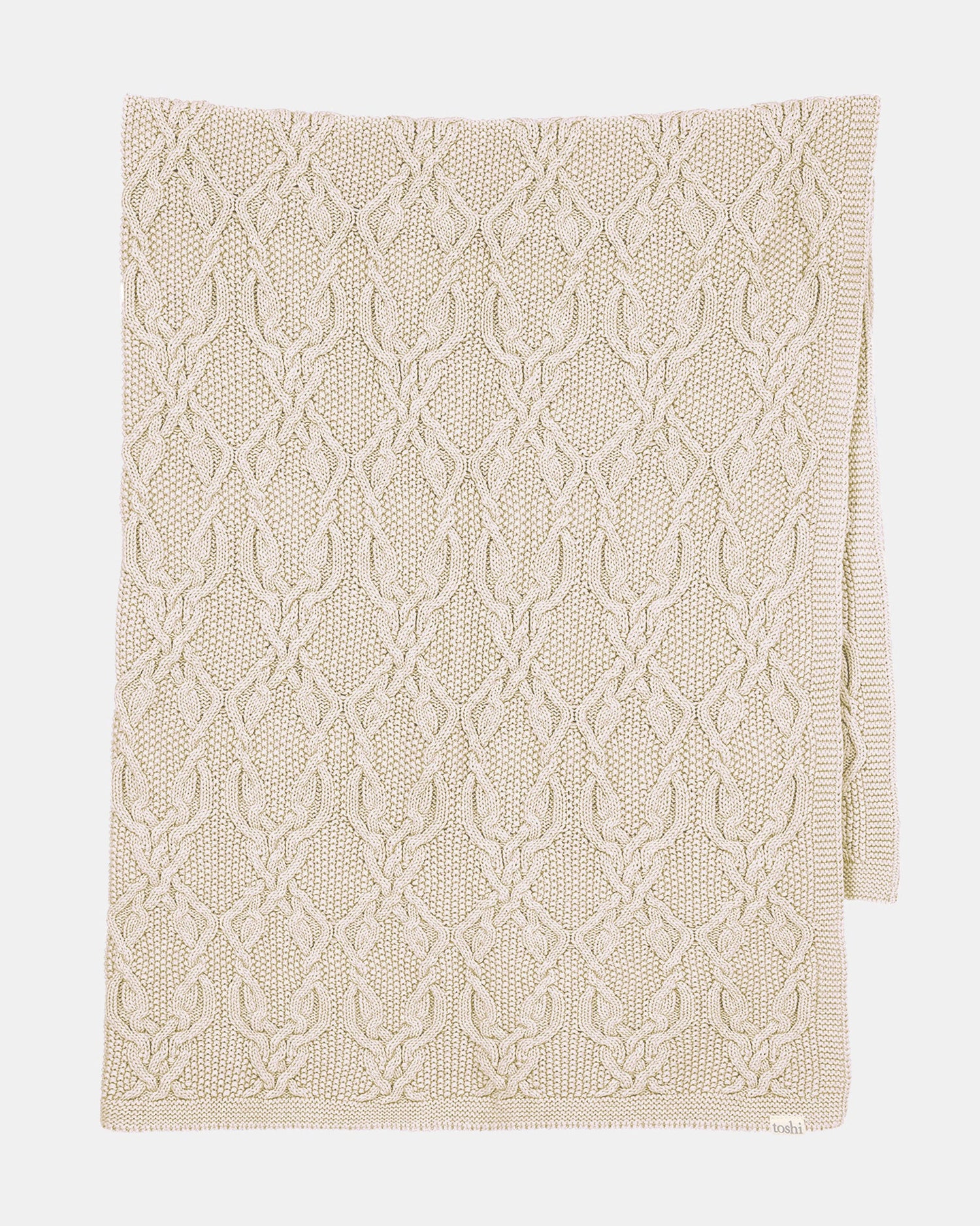 toshi organic blanket oatmeal baby cotton knit blanket