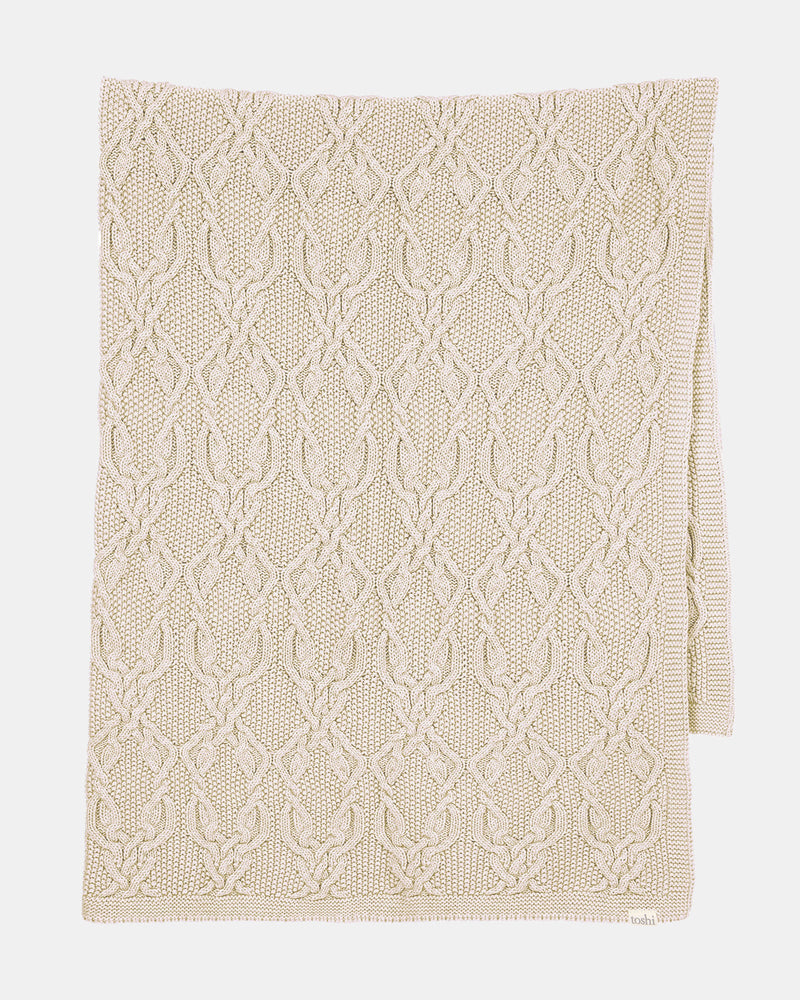 toshi organic blanket oatmeal baby cotton knit blanket