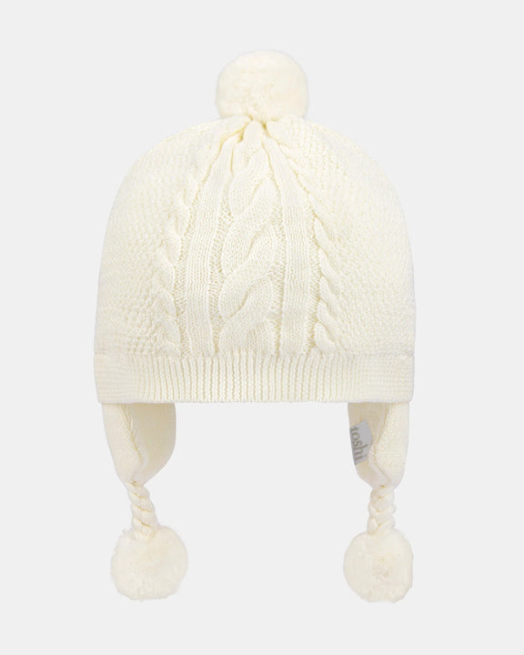 toshi organic earmuff beanie yummy cream baby beanie