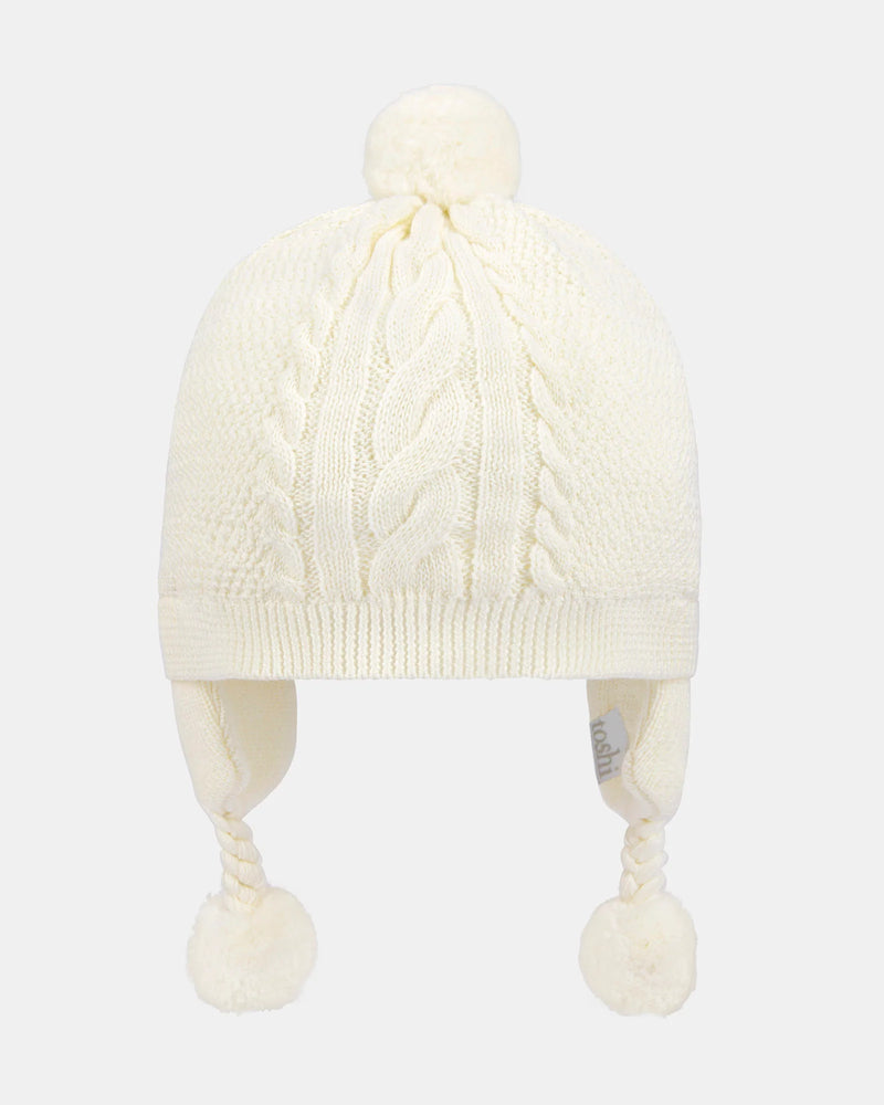 toshi organic earmuff beanie yummy cream baby beanie
