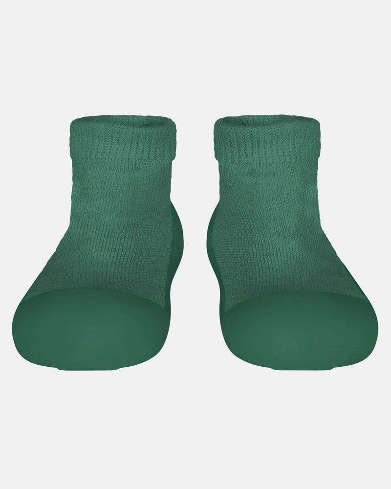 toshi baby walking socks tea tree green non slip