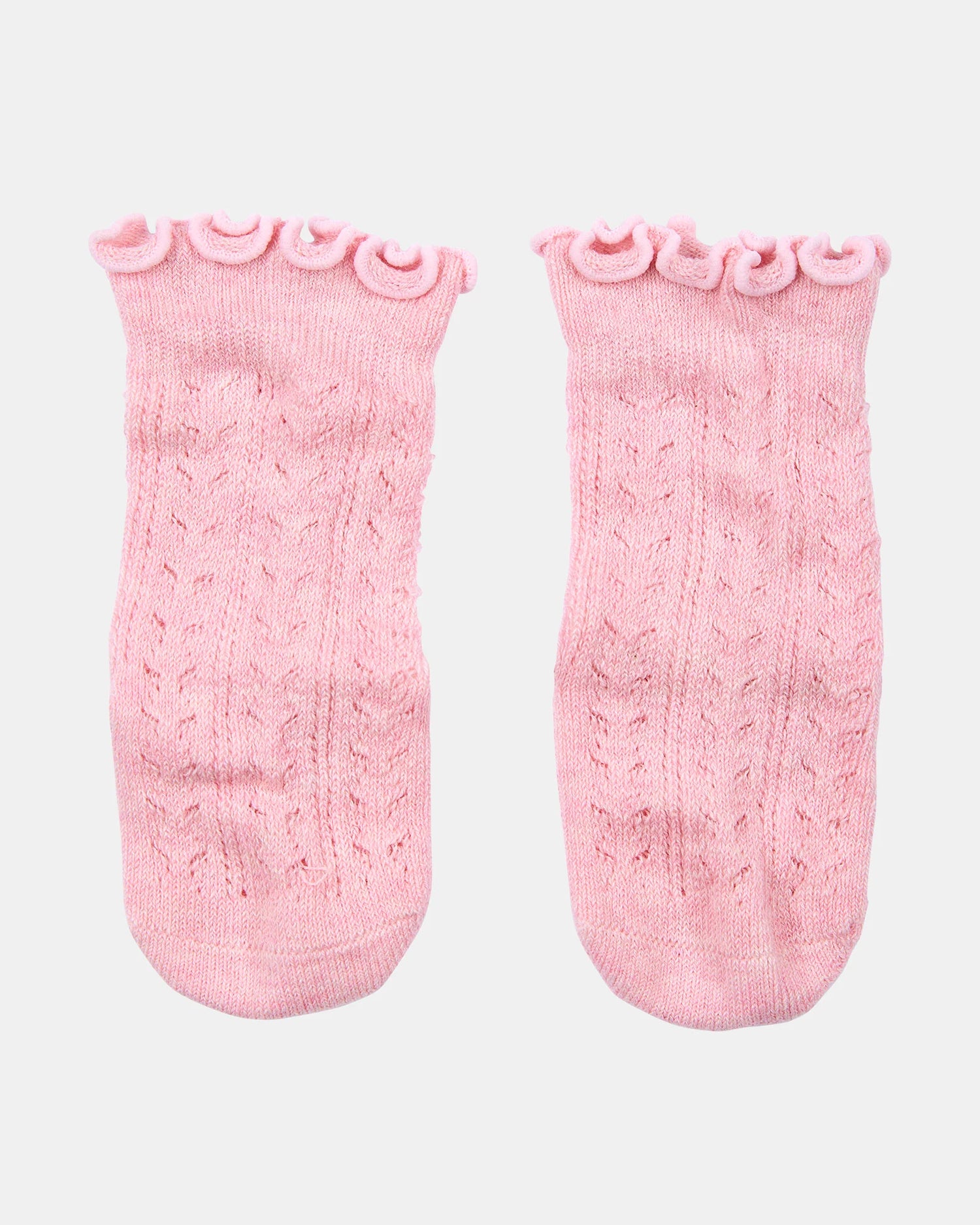 toshi baby knee high socks misty rose pink lace