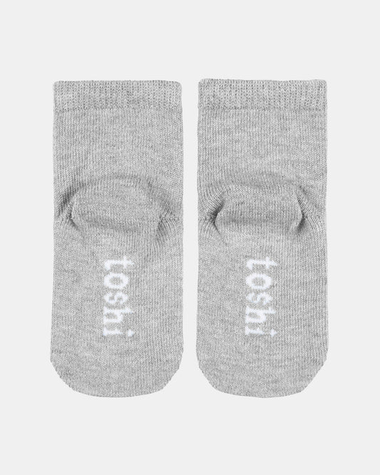 Dreamtime baby socks with ankle to mid-calf length
Toshi Ash organic cotton blend baby socks