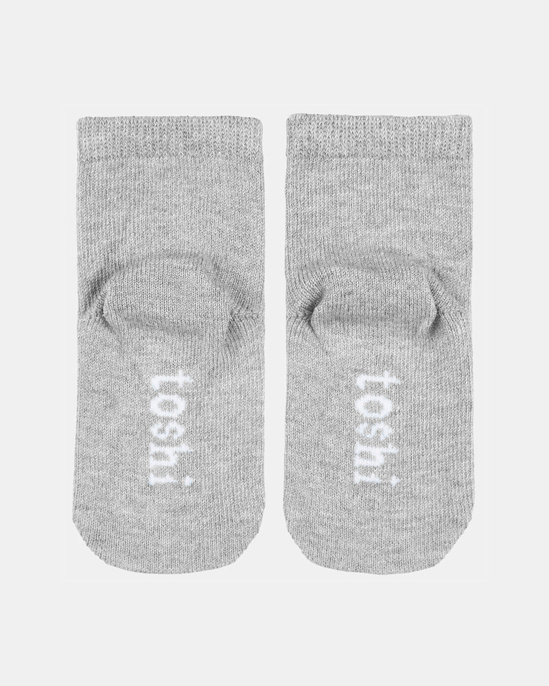 Dreamtime baby socks with ankle to mid-calf length
Toshi Ash organic cotton blend baby socks