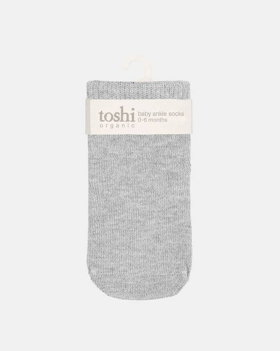 Toshi Organic Baby Socks Dreamtime in Ash