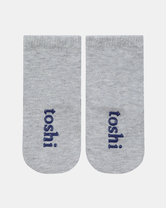 baby socks organic cotton jacquard grey