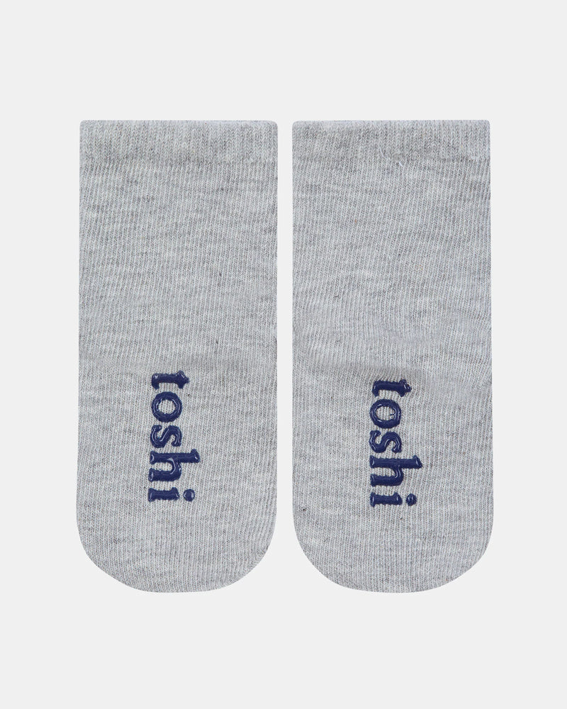 baby socks organic cotton jacquard grey