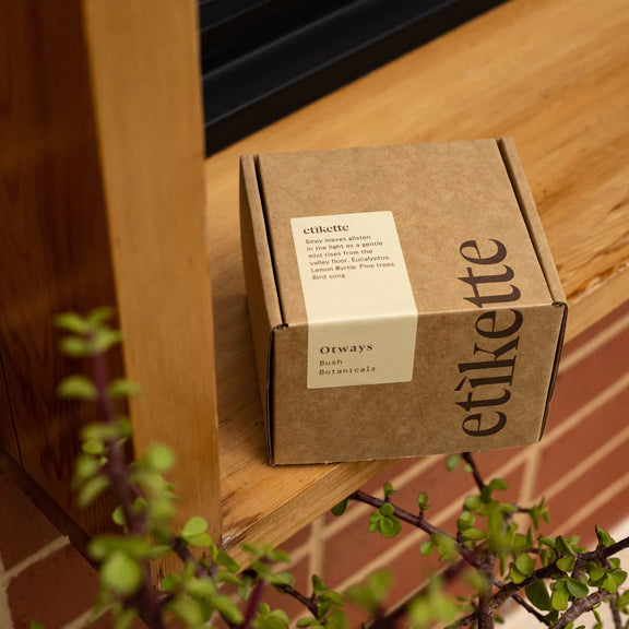 Handmade soy candle inspired by the Otways forest