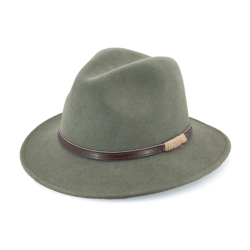 paterson fedora blue agave wool felt hat 59cm