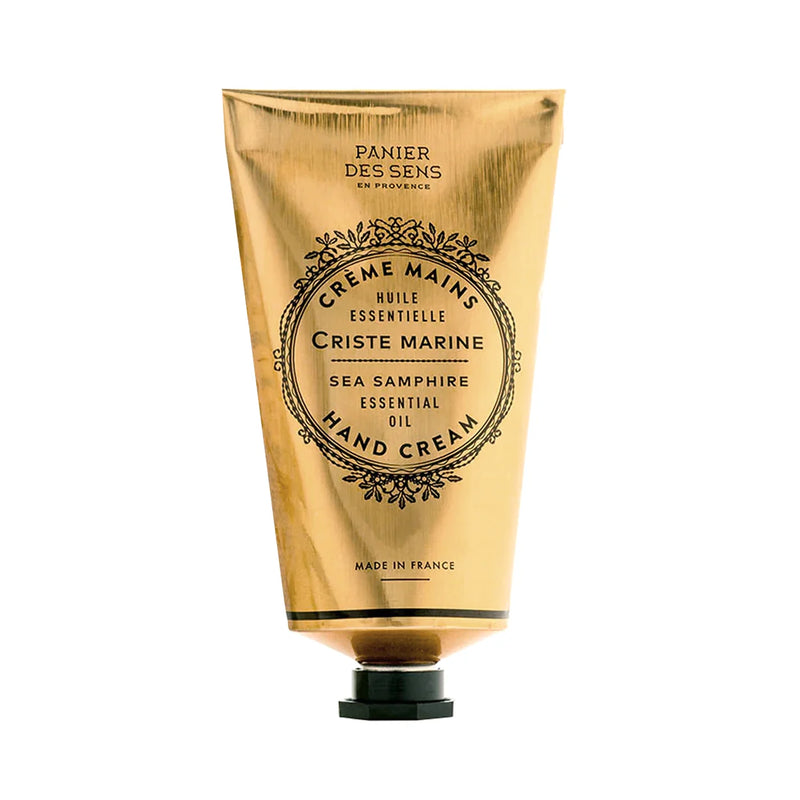 Hand cream packaging with 'Panier des Sens' branding on a white background