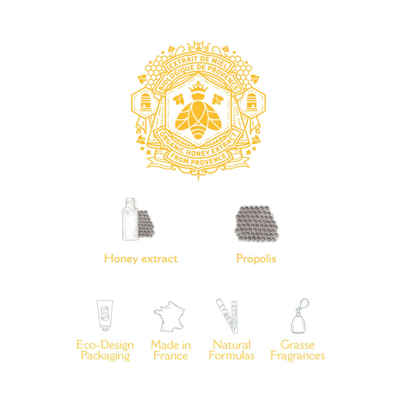 Small Panier des Sens honey hand cream with organic honey and shea butter made in France 
