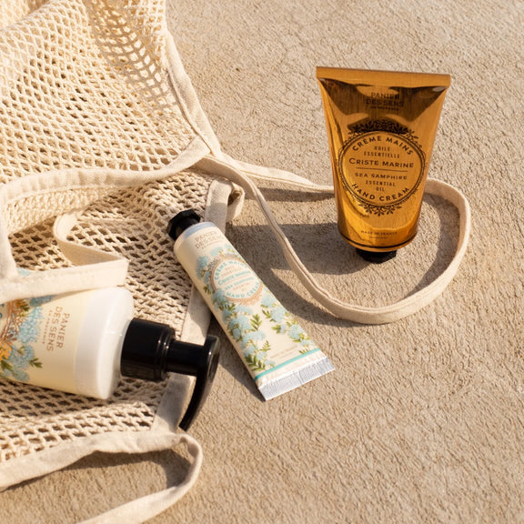 Mini sea samphire hand cream with shea butter and coastal fragrance made in France 