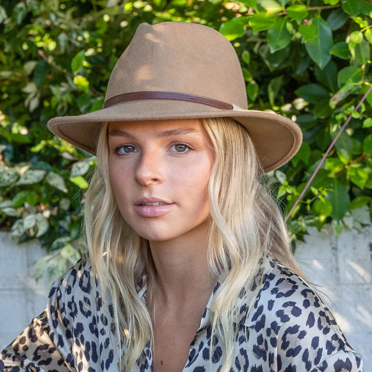 camel fedora hat upf50 sun protection rigon
