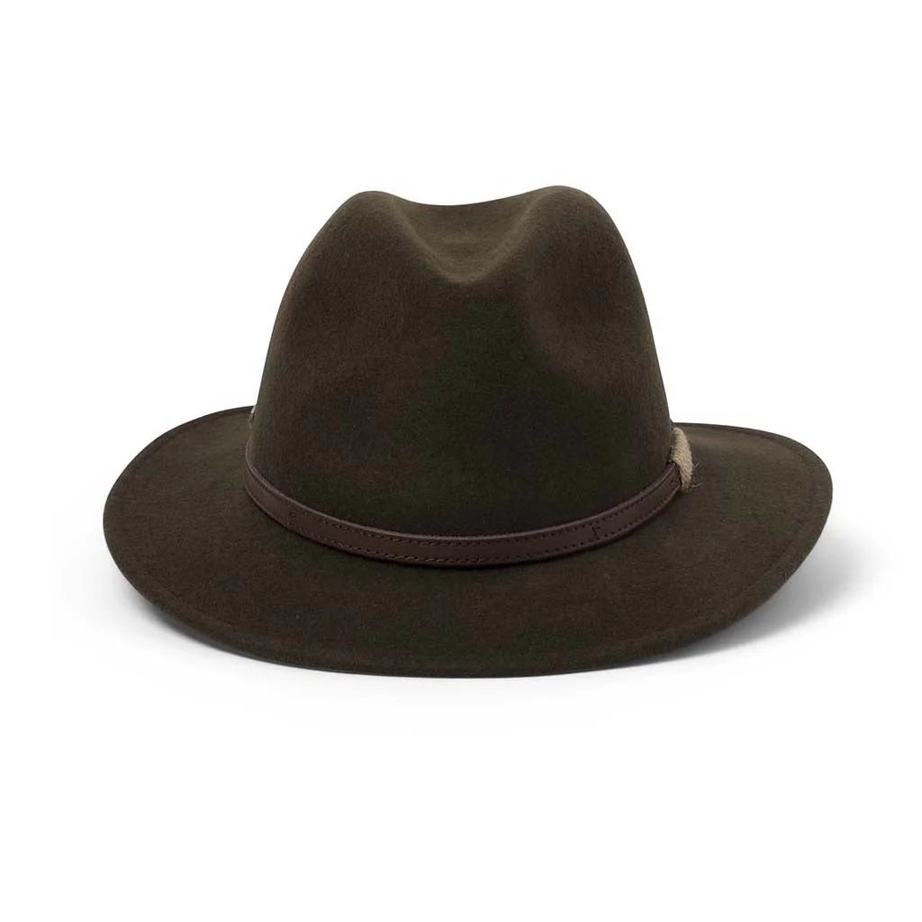 paterson fedora dark khaki wool felt hat australia