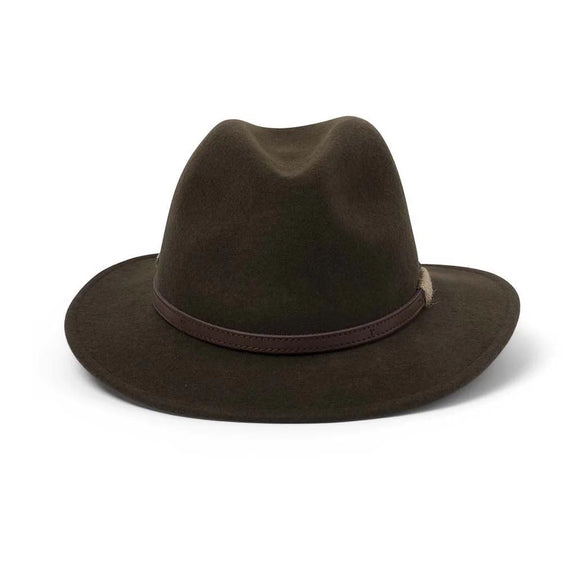 paterson fedora dark khaki wool felt hat australia