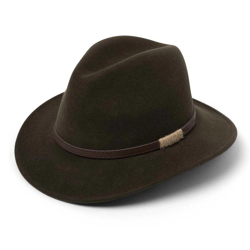 dark khaki fedora wool felt unisex hat australia