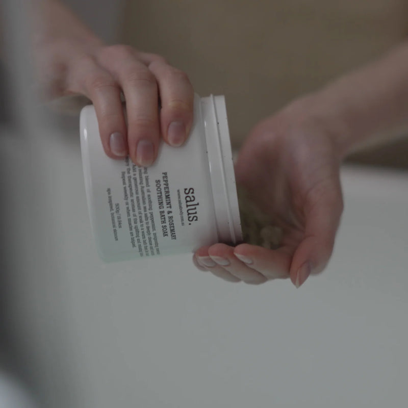 salus bath soak with australian sea salts peppermint rosemary