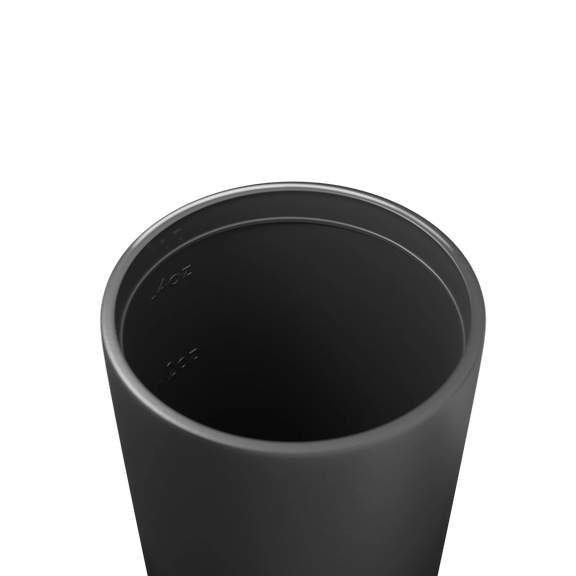 Close up of Piccolo Coal lid and smooth ceramic lining