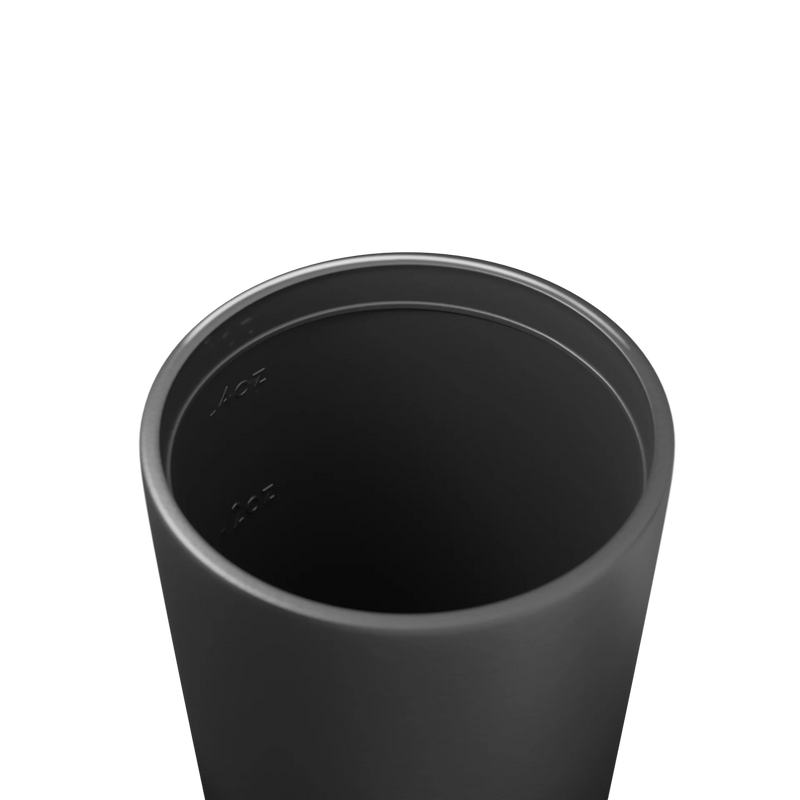 Close up of Piccolo Coal lid and smooth ceramic lining