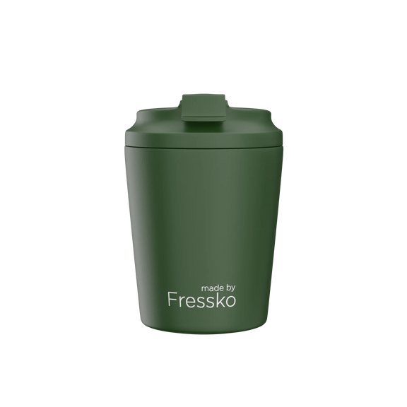Fressko Piccolo 120ml Reusable Cup in Khaki with ceramic interior