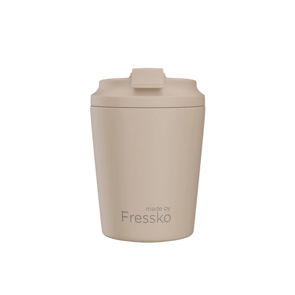 Fressko Piccolo 120ml Reusable Cup in Oat with ceramic interior