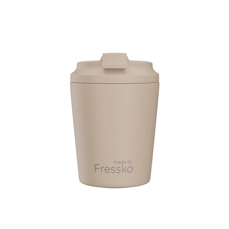 Fressko Piccolo 120ml Reusable Cup in Oat with ceramic interior