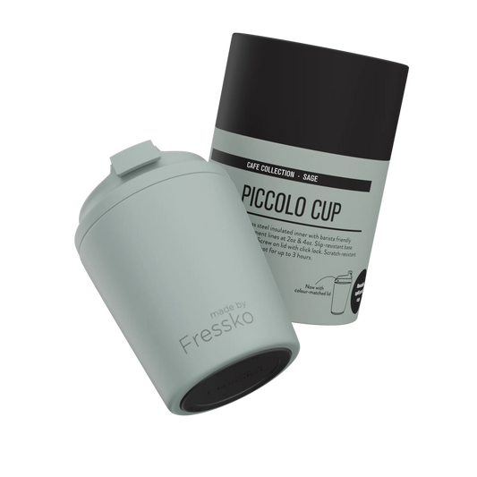 Piccolo Sage reusable cup perfect for espresso and short coffee moments