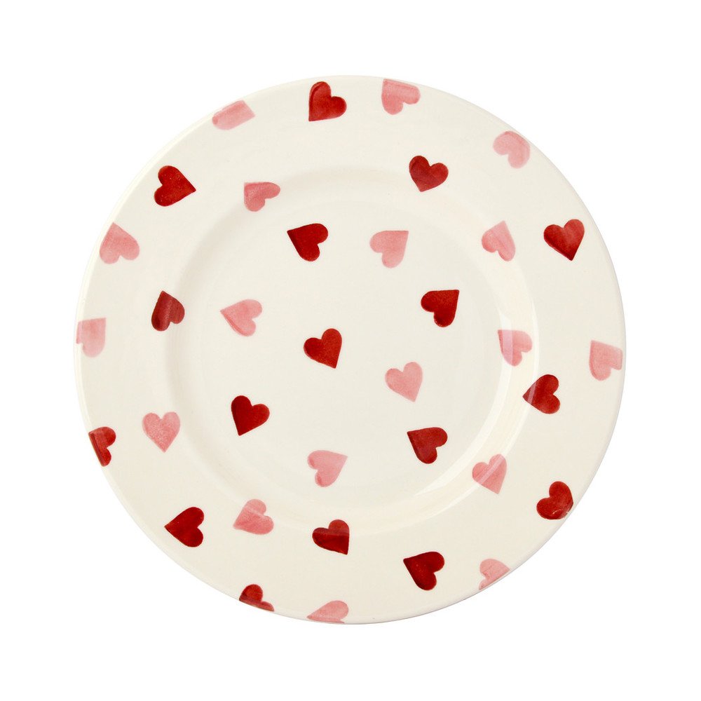 Emma Bridgewater Pink Hearts Plate 8½" – handmade English earthenware