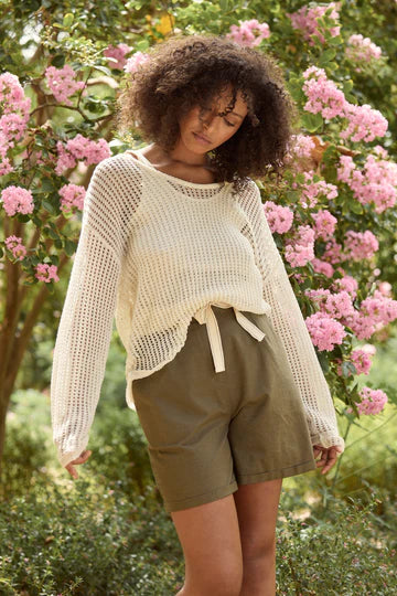 Pontif Knit Set – Natural | Mesh Knit Top & Tank