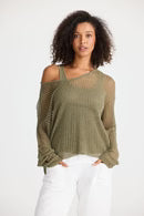 Pontif Knit Set Khaki – mesh knit top with matching tank