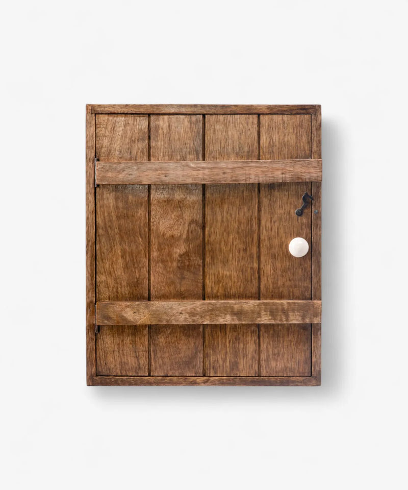 Porto key cabinet mango wood wall storage